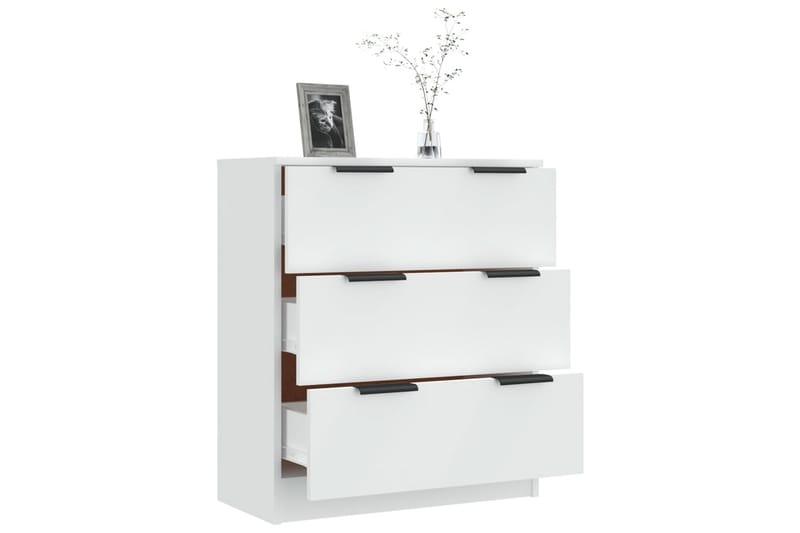 Skjenk hvit 60x30x70 cm konstruert tre - Hvit - Oppbevaring - Oppbevaringsmøbler - Sideboard & skjenker