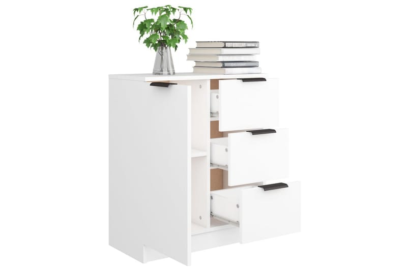 Skjenk hvit 60x30x70 cm konstruert tre - Hvit - Oppbevaring - Oppbevaringsmøbler - Sideboard & skjenker