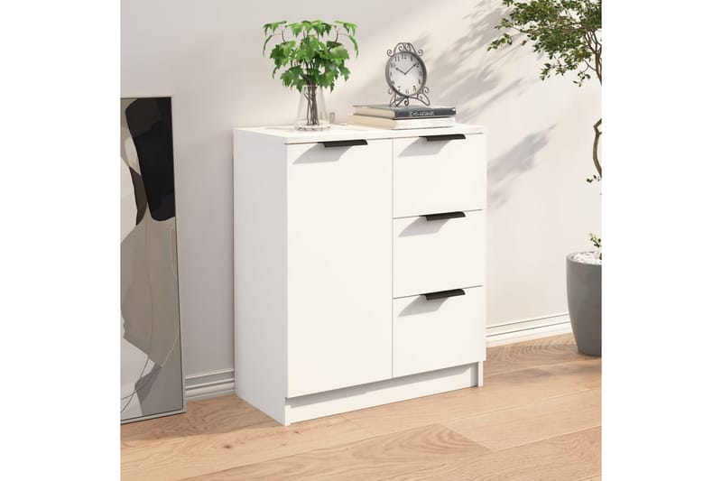 Skjenk hvit 60x30x70 cm konstruert tre - Hvit - Oppbevaring - Oppbevaringsmøbler - Sideboard & skjenker