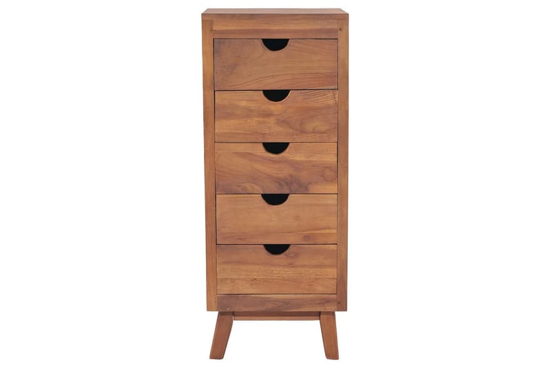 Skjenk med 5 skuffer 40x30x100 cm heltre teak - Brun - Oppbevaring - Oppbevaringsmøbler - Sideboard & skjenker