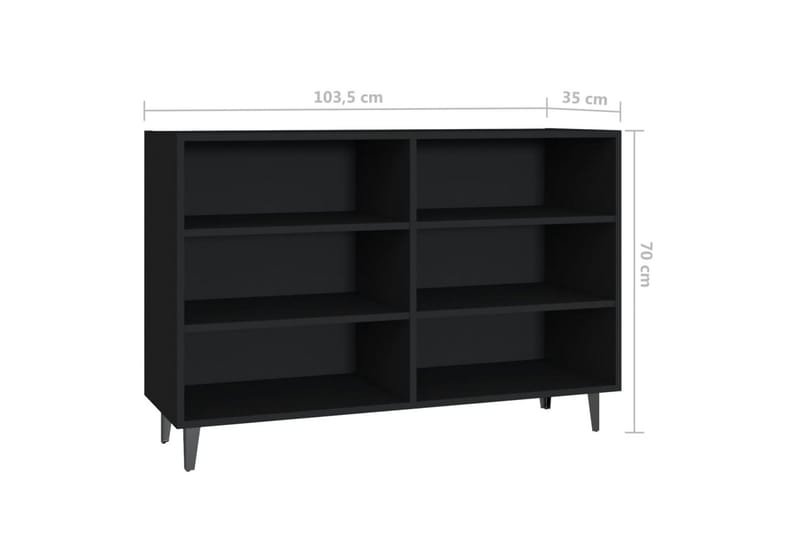 Skjenk svart 103,5x35x70 cm sponplate - Svart - Oppbevaring - Oppbevaringsmøbler - Sideboard & skjenker