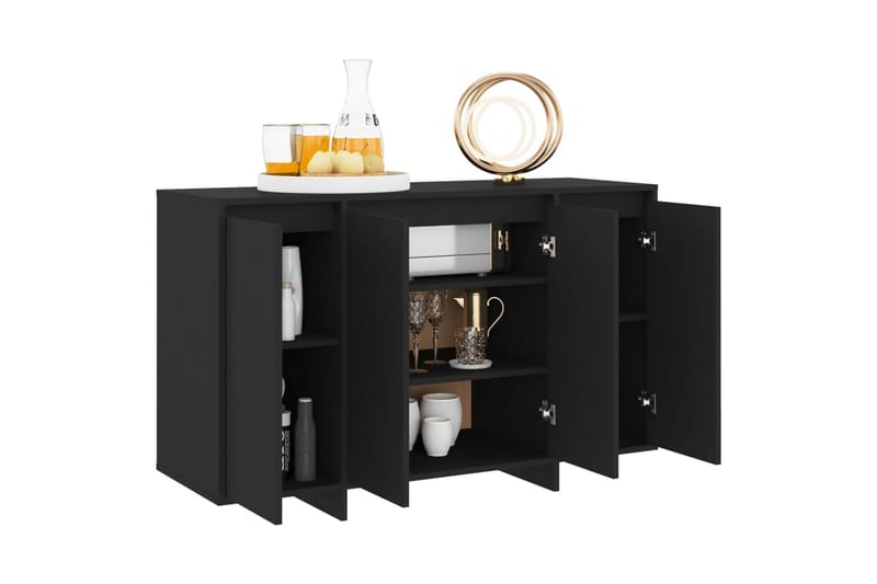 Skjenk svart 120x41x75 cm sponplate - Svart - Oppbevaring - Oppbevaringsmøbler - Sideboard & skjenker