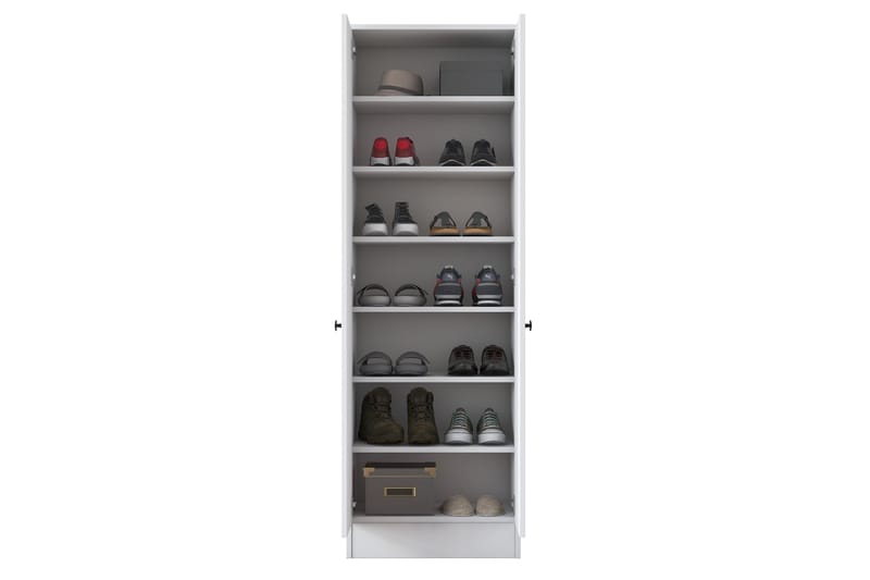 Hooda Highboard 59,8x182,8 cm Hvit - Hanah Home - Oppbevaring - Skap - Oppbevaringsskap