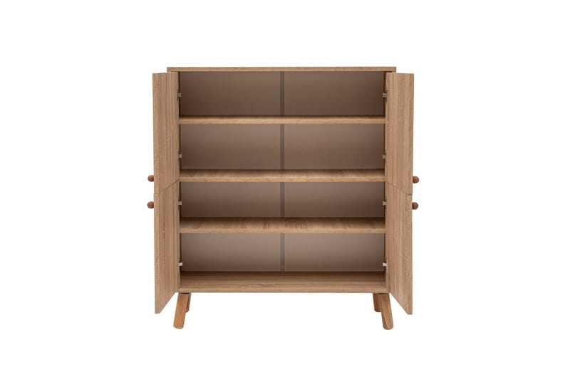 Palm Highboard 95x111 cm Brun/Svart - Hanah Home - Oppbevaring - Skap - Oppbevaringsskap