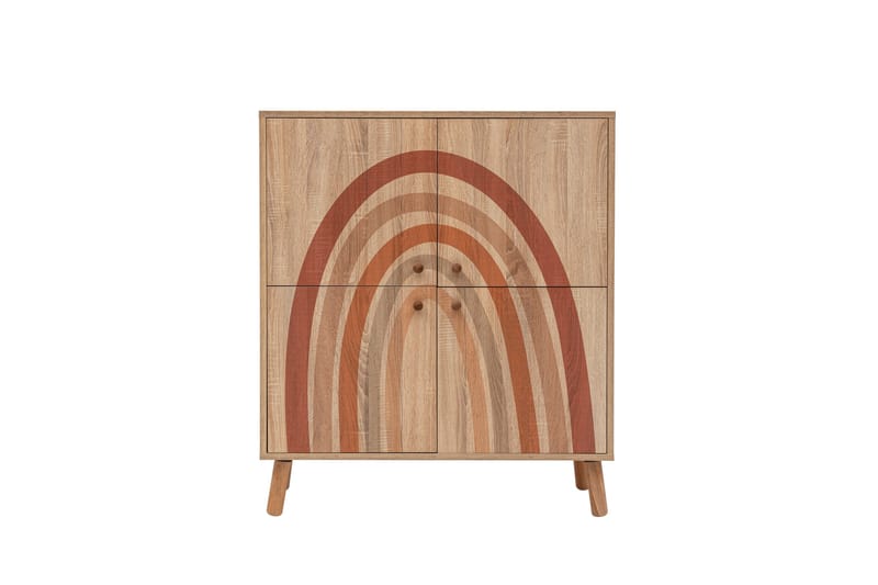 Iris Highboard 95x111 cm Brun - Hanah Home - Oppbevaring - Skap - Oppbevaringsskap