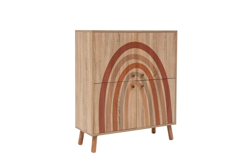 Iris Highboard 95x111 cm Brun - Hanah Home - Oppbevaring - Skap - Oppbevaringsskap