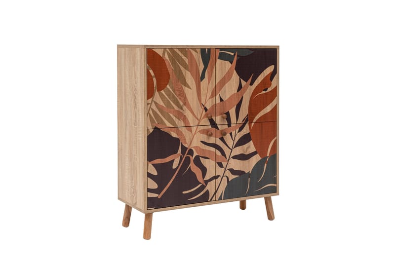 Palm Highboard 95x111 cm Brun/Svart - Hanah Home - Oppbevaring - Skap - Oppbevaringsskap