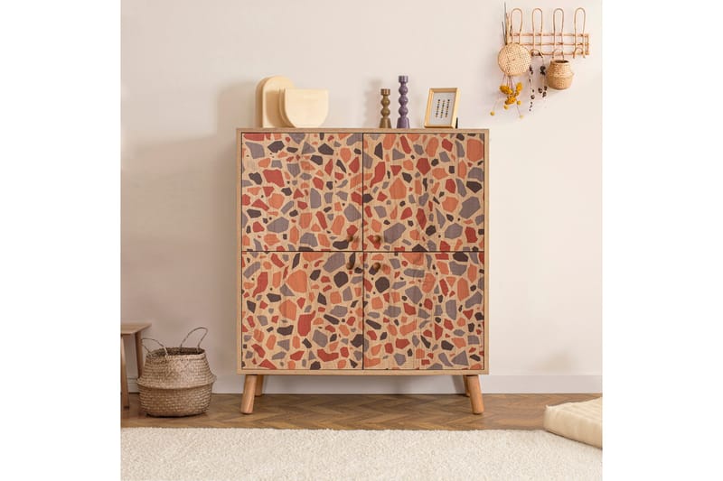 Pebble Highboard 95x111 cm Brun - Hanah Home - Oppbevaring - Skap - Oppbevaringsskap