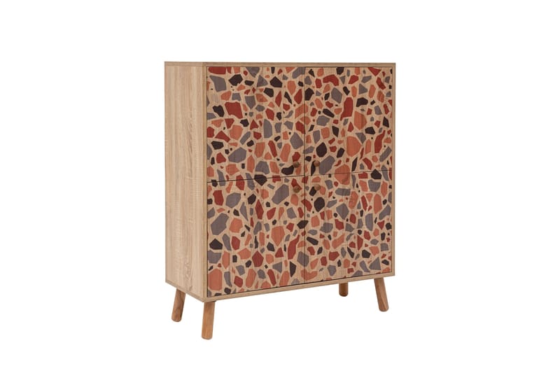 Pebble Highboard 95x111 cm Brun - Hanah Home - Oppbevaring - Skap - Oppbevaringsskap