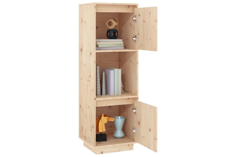 beBasic Highboard 38x35x117 cm heltre furu - Brun - Oppbevaring - Skap - Oppbevaringsskap