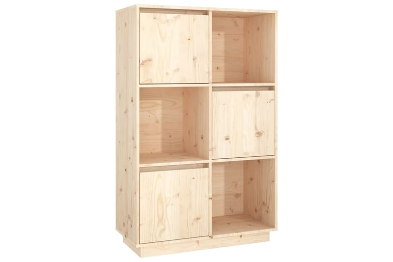 beBasic Highboard 74x35x117 cm heltre furu - Brun - Oppbevaring - Skap - Oppbevaringsskap