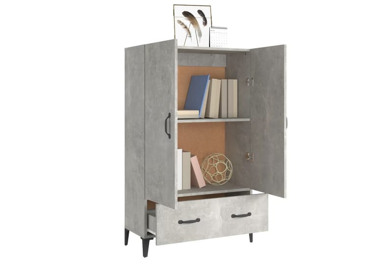 beBasic Highboard betonggrå 70x31x115 cm konstruert tre - GrÃ¥ - Oppbevaring - Skap - Oppbevaringsskap