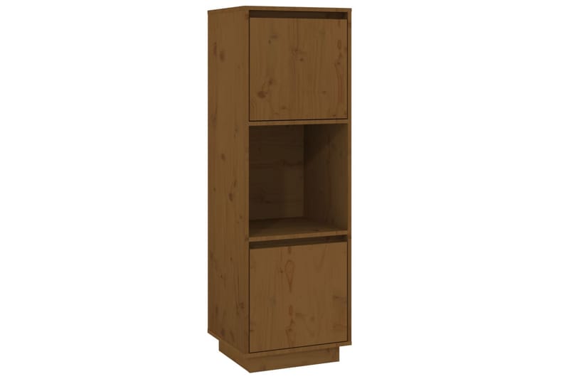 beBasic Highboard brun 38x35x117 cm heltre furu - Brun - Vitrineskap