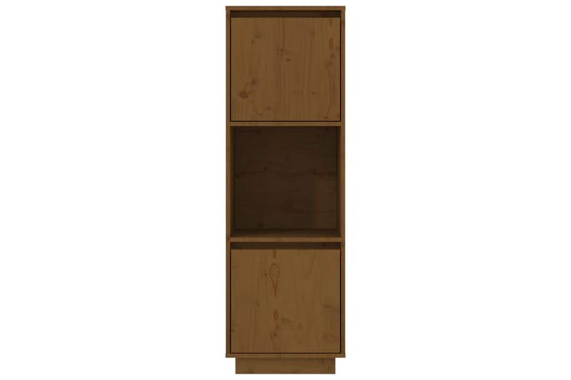 beBasic Highboard brun 38x35x117 cm heltre furu - Brun - Vitrineskap