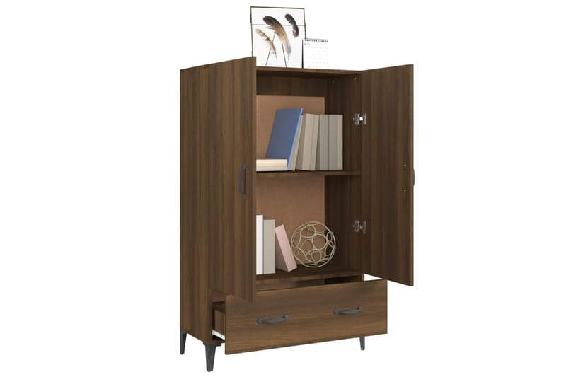 beBasic Highboard brun eik 70x31x115 cm konstruert tre - Brun - Oppbevaring - Skap - Oppbevaringsskap