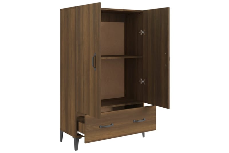 beBasic Highboard brun eik 70x31x115 cm konstruert tre - Brun - Oppbevaring - Skap - Oppbevaringsskap