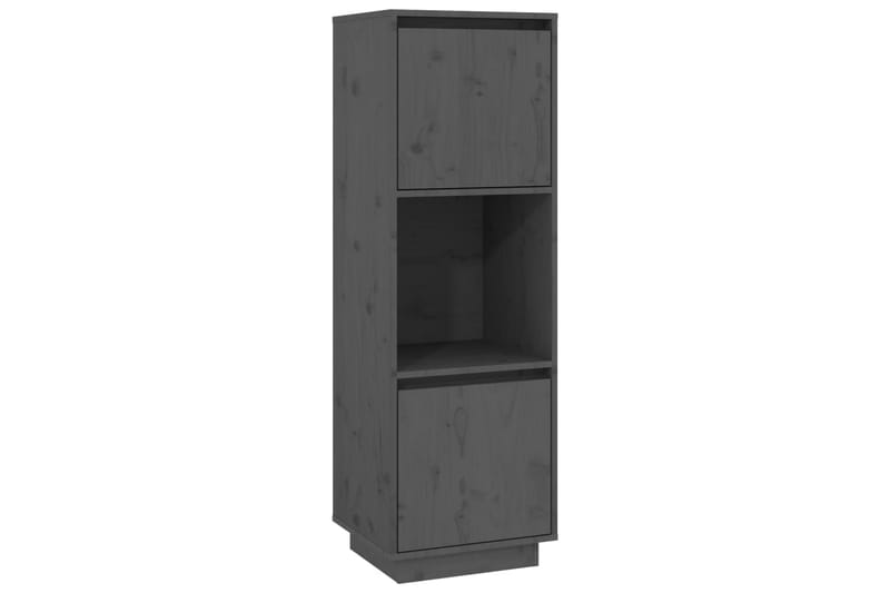 beBasic Highboard grå 38x35x117 cm heltre furu - GrÃ¥ - Oppbevaring - Skap - Oppbevaringsskap