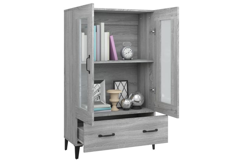 beBasic Highboard grå sonoma 70x31x115 cm konstruert tre - GrÃ¥ - Oppbevaring - Skap - Oppbevaringsskap