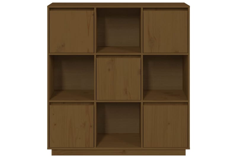 beBasic Highboard honningbrun 110,5x35x117 cm heltre furu - Brun - Oppbevaring - Skap - Oppbevaringsskap