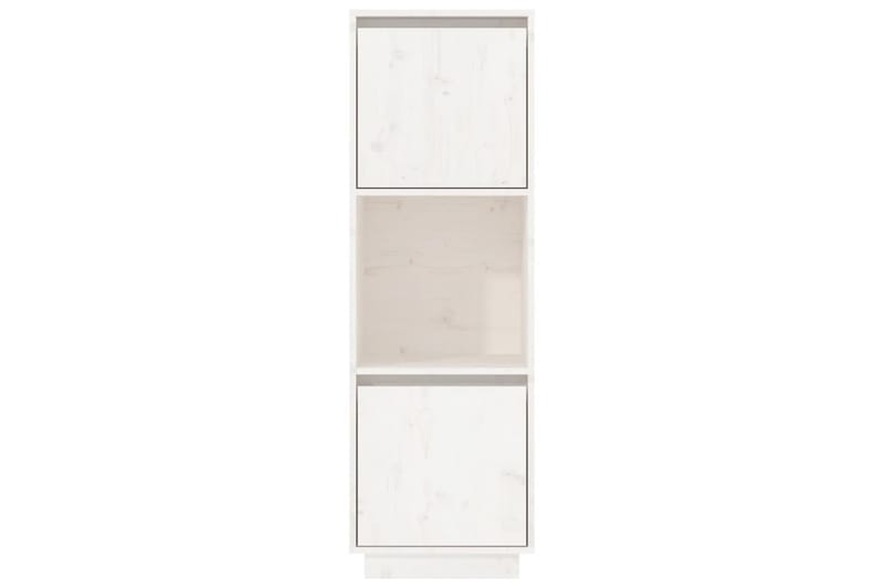 beBasic Highboard hvit 38x35x117 cm heltre furu - Hvit - Oppbevaring - Skap - Vitrineskap