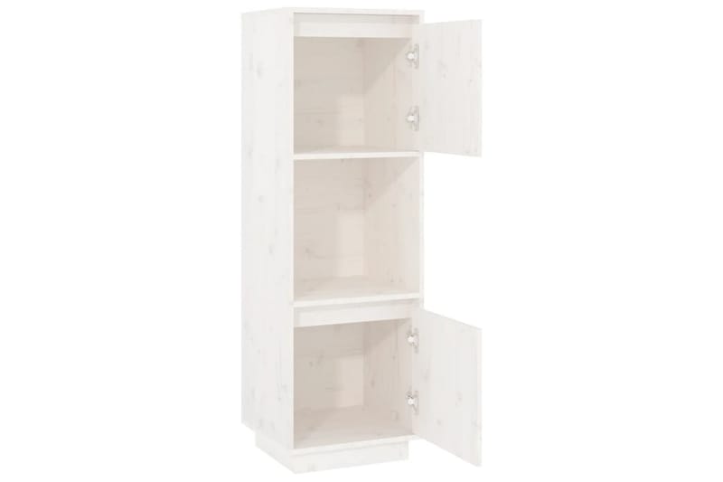 beBasic Highboard hvit 38x35x117 cm heltre furu - Hvit - Oppbevaring - Skap - Vitrineskap