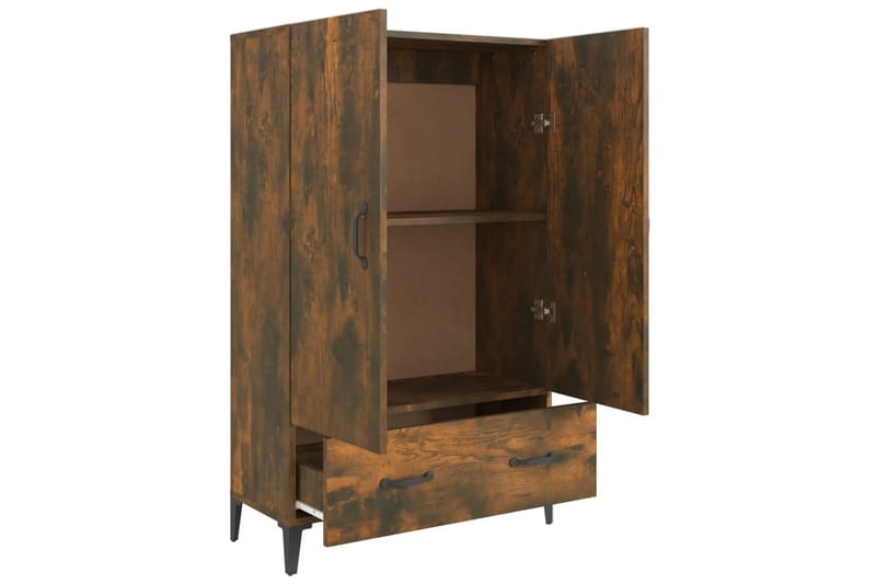 beBasic Highboard røkt eik 70x31x115 cm konstruert tre - Brun - Oppbevaring - Skap - Oppbevaringsskap