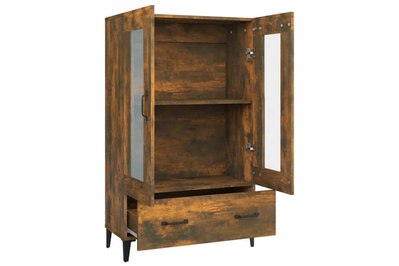 beBasic Highboard røkt eik 70x31x115 cm konstruert tre - Brun - Oppbevaring - Skap - Oppbevaringsskap