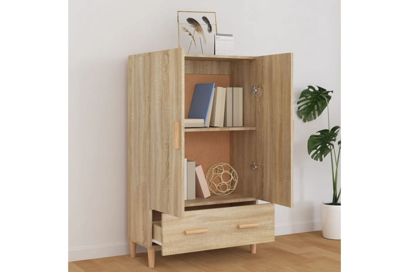 beBasic Highboard sonoma eik 70x31x115 cm konstruert tre - Brun - Oppbevaring - Skap - Oppbevaringsskap