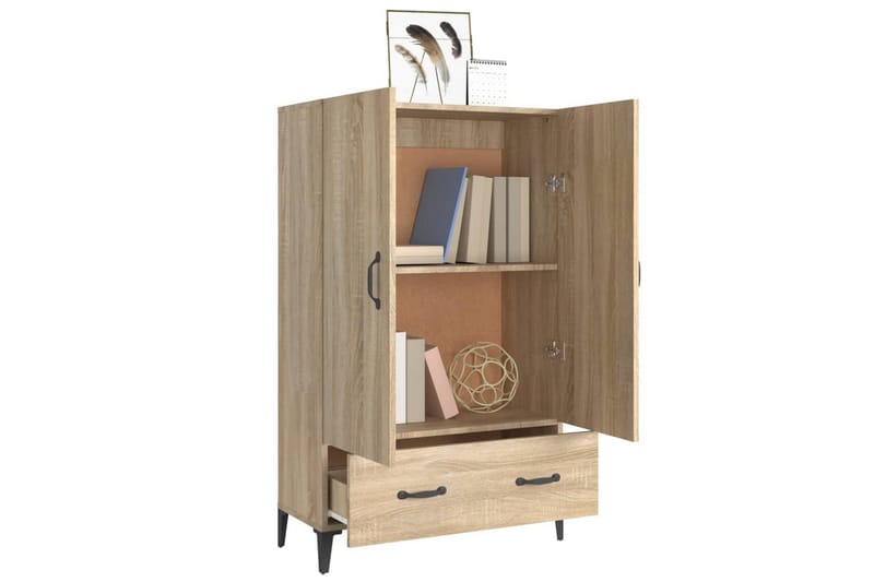 beBasic Highboard sonoma eik 70x31x115 cm konstruert tre - Brun - Oppbevaring - Skap - Oppbevaringsskap