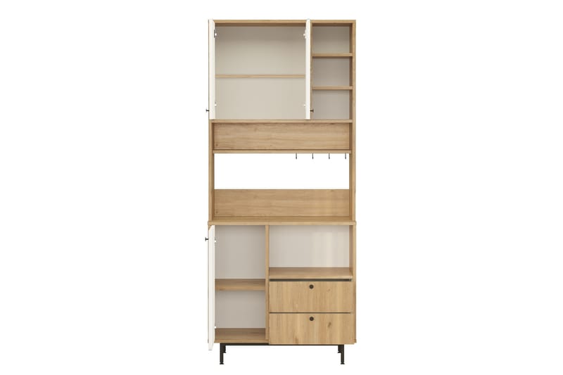 Donae Highboard - Eik/Hvit - Oppbevaring - Skap - Oppbevaringsskap