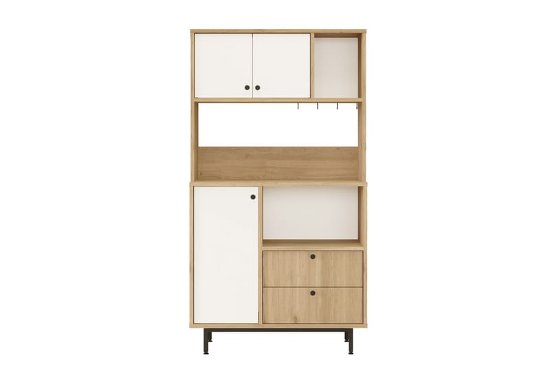 Donae Highboard - Eik/Hvit - Oppbevaring - Skap - Oppbevaringsskap