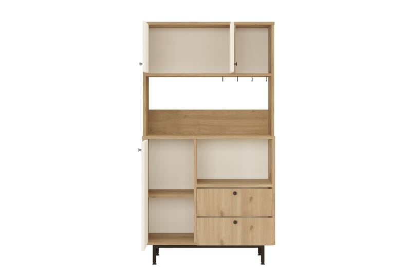 Donae Highboard - Eik/Hvit - Oppbevaring - Skap - Oppbevaringsskap