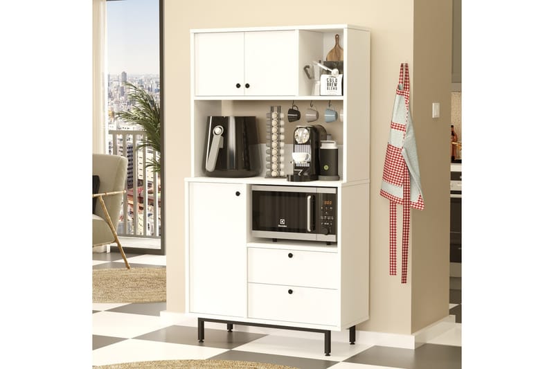 Donae Highboard - Hvit - Oppbevaring - Skap - Oppbevaringsskap