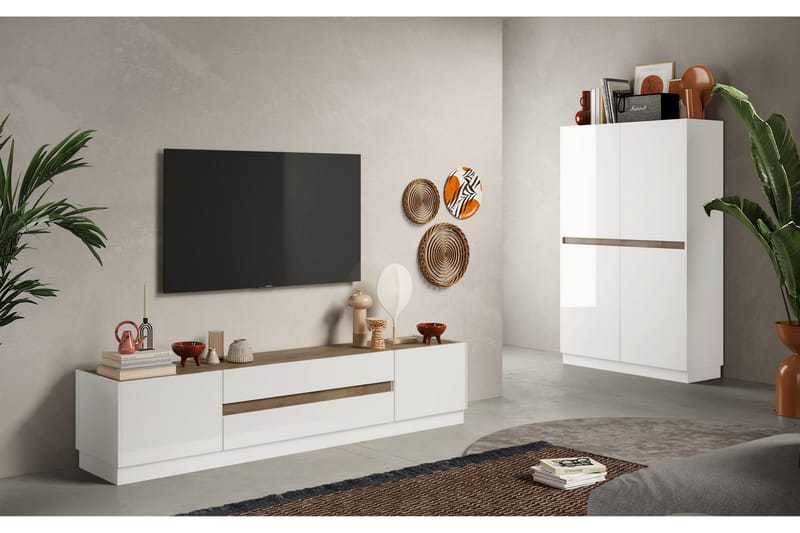 Fantasy Highboard 105x170 cm - Hvit - Oppbevaring - Skap - Oppbevaringsskap