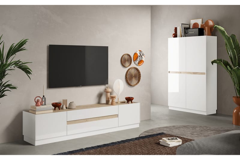 Fantasy Highboard 105x170 cm - Hvit - Oppbevaring - Skap - Oppbevaringsskap