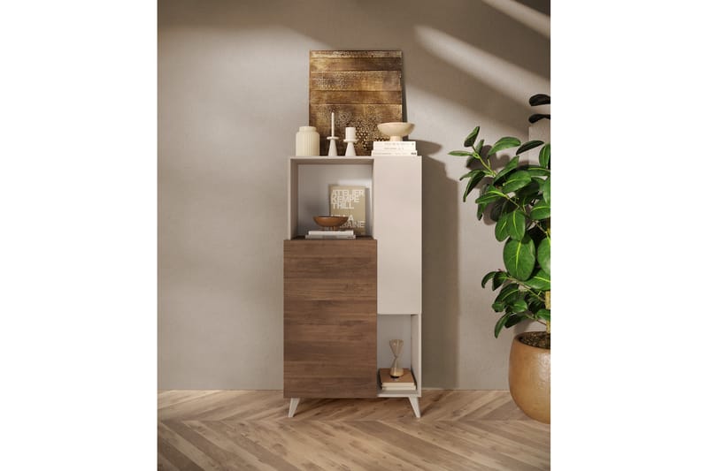 Monaco Highboard 81x154 cm - Messing - Oppbevaring - Skap - Oppbevaringsskap