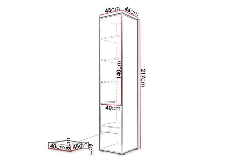 Alencon Oppbevaringsskap 45 cm - Hvit - Oppbevaring - Skap - Oppbevaringsskap