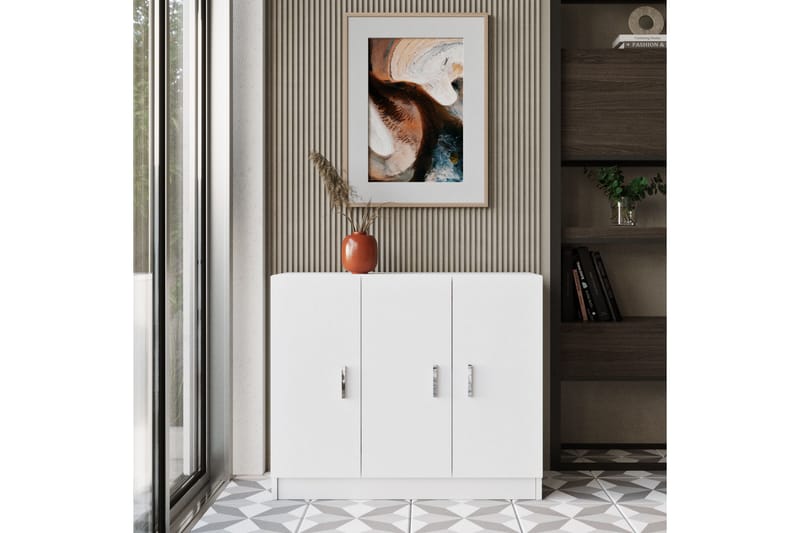 Barrock Highboard 38x89 cm - Hvit - Oppbevaring - Skap - Oppbevaringsskap