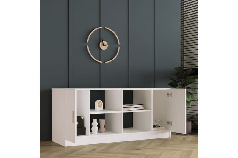 Barrock Highboard 46x140 cm - Hvit - Oppbevaring - Skap - Oppbevaringsskap