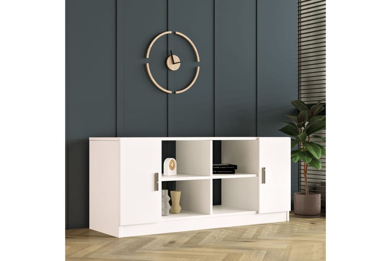 Barrock Highboard 46x140 cm - Hvit - Oppbevaring - Skap - Oppbevaringsskap