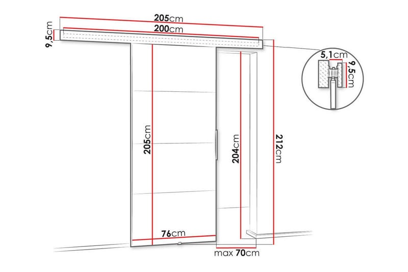 Clonmore Highboard - Brun - Oppbevaring - Skap - Oppbevaringsskap