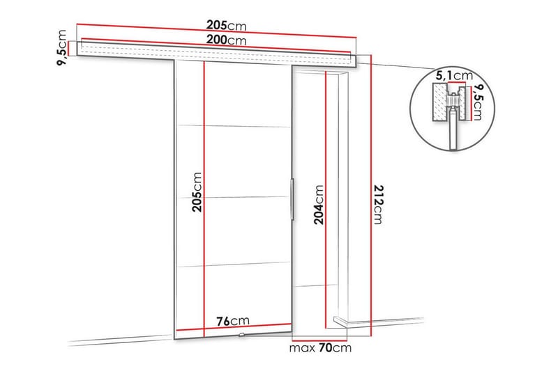 Clonmore Highboard - Hvid - Oppbevaring - Skap - Oppbevaringsskap