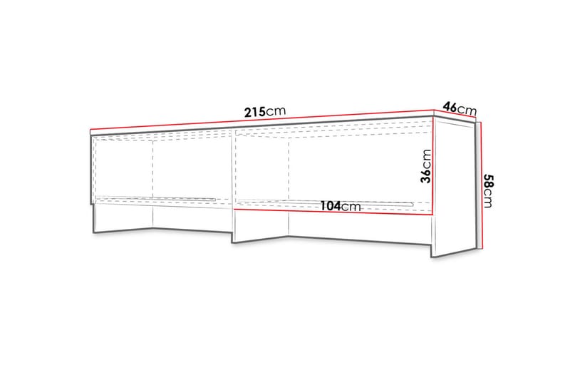 Concept Pro Oppbevaringsskap 215x46x58 cm - Hvit - Oppbevaring - Skap - Oppbevaringsskap