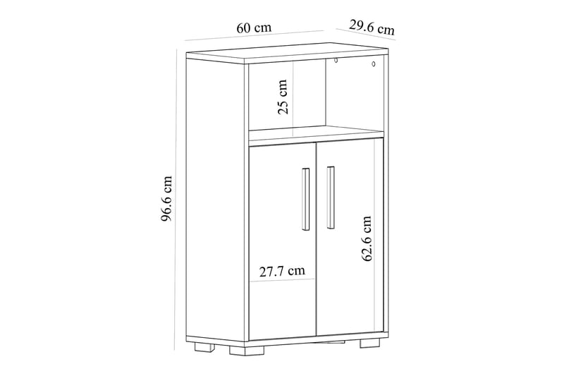 Desgrar Oppbevaringsskap 60x96,6 cm - Blå - Oppbevaring - Skap - Oppbevaringsskap