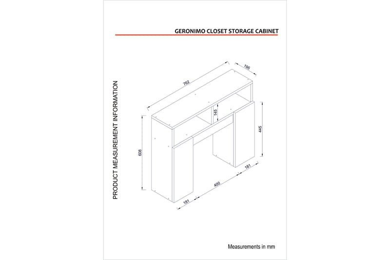 Dobles Baderomsskap 76 cm - Hvit - Oppbevaringsskap