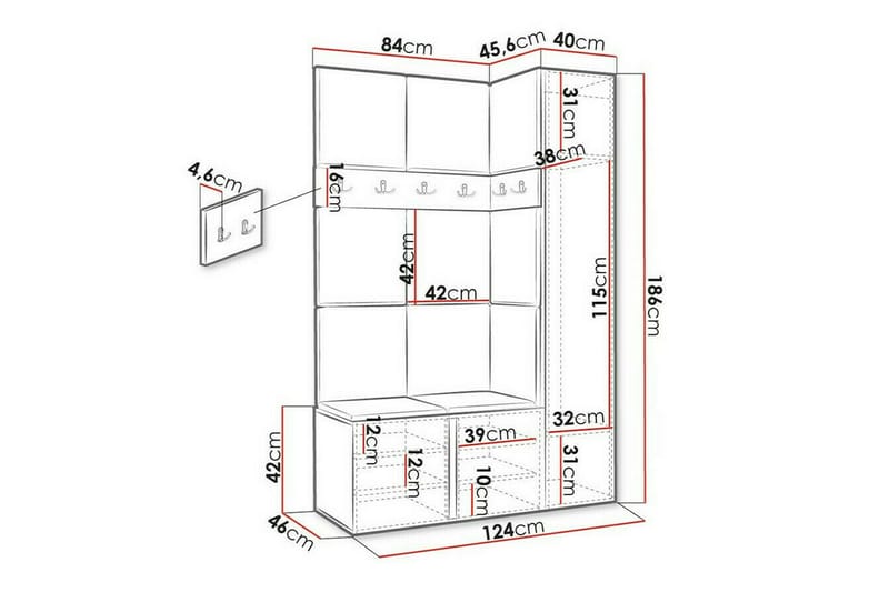 Dunvegan Highboard - Brun - Oppbevaring - Skap - Oppbevaringsskap