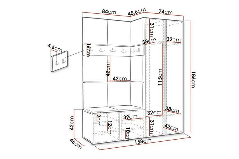 Dunvegan Highboard - Brun - Oppbevaring - Skap - Oppbevaringsskap