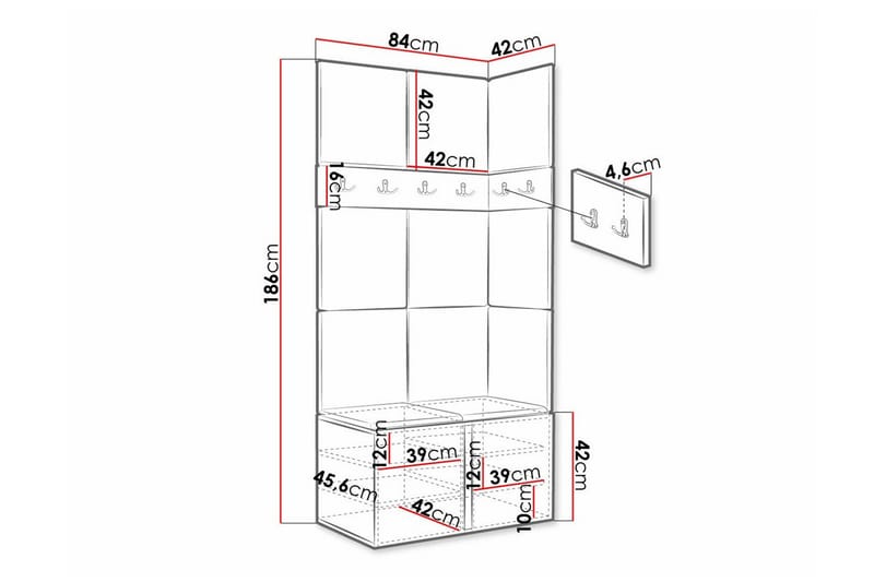 Dunvegan Highboard - Brun - Oppbevaring - Skap - Oppbevaringsskap