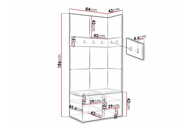 Dunvegan Highboard - Brun - Oppbevaring - Skap - Oppbevaringsskap