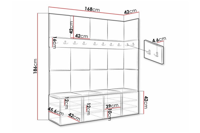 Dunvegan Highboard - Brun - Oppbevaring - Skap - Oppbevaringsskap